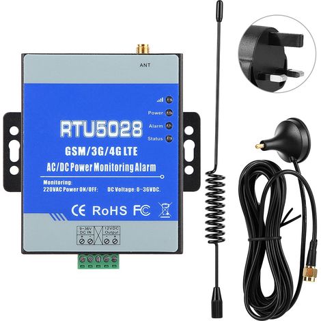 RTU5028 GSM Tension Électrique Alerte Surveillance Coupure/rétablissement Alarme (UK 100-240V)