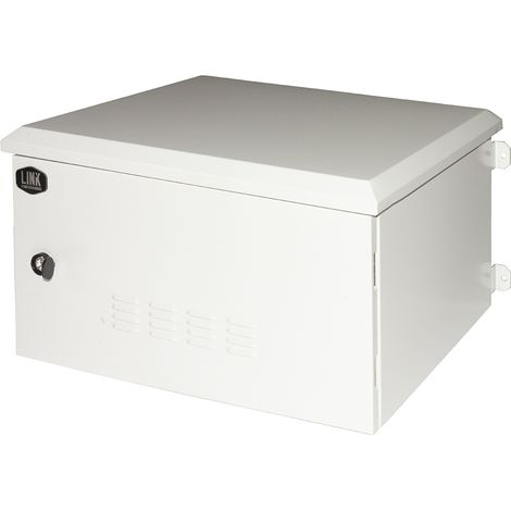 Armadi rack Link ARMADIO RACK 19 POLLICI 6U PER RETI DA ESTERNO CLASSE PROTEZIONE IP55 MISURE MM (L)600X(P)450X(A)333 GRIGIO CHIARO CON VENTOLE FILTRATE