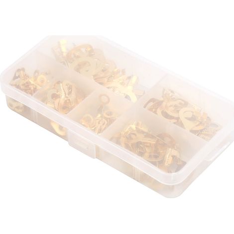 150-teiliges Ringkabelschuh-Set aus Messing mit Aufbewahrungsbox, vergoldet (1/5)