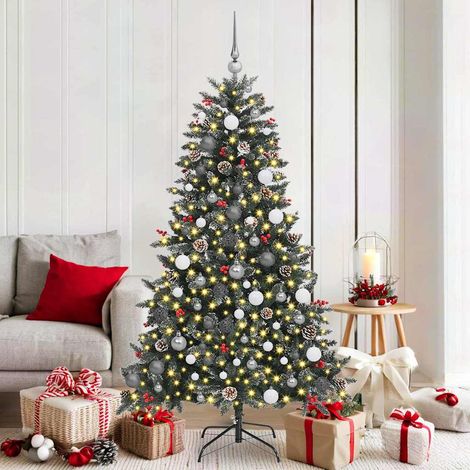 Künstlicher Weihnachtsbaum Grün 180 cm PVC, Plastik und Stahl