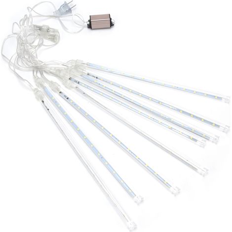 Bande lumineuse LED double face étanche Meteor Shower Light 30 cm 24 LED pour jardin (lumière blanche, 8 tubes lumineux) (1/5)