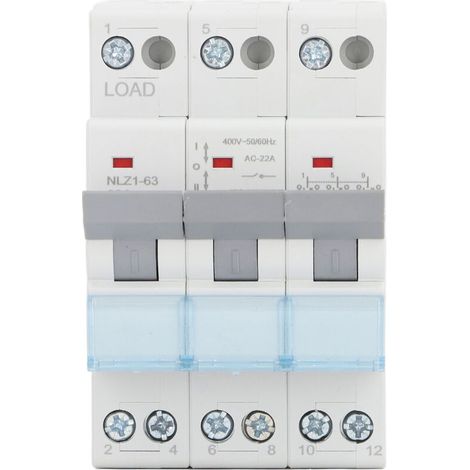 Jeffergarden Commutateur de transfert manuel double alimentation, montage sur rail DIN, disjoncteur tripolaire à verrouillage, isolation 400 V CA 63 A (1/5)
