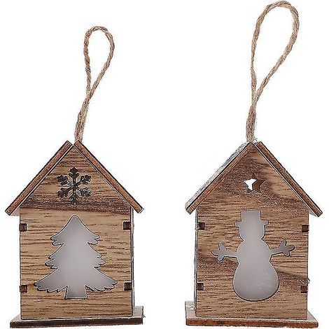 2 Pendelleuchten in Form eines kleinen Hauses (1/3)