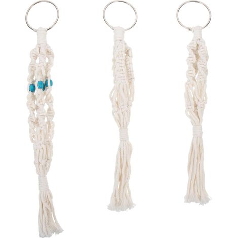 Suspension pour plantes en coton blanc LALAFINA, lot de 3, solide et résistante (1/5)