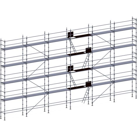 Echafaudage façadier 190 m² lisses planchers