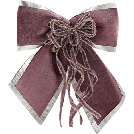 Nœud En Velours - Décoration Pour Arbre De Noël - Pour Intérieur Et Couronne - 1 Pièce (1/5)