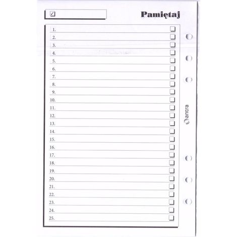 Einlage für A5-Organizer. Denken Sie antra.