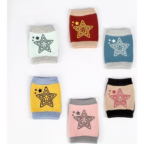 Genouillere Bébé,chaussettes rampantes,Antidérapant Protege Genoux,Coton Enfant Genou De Protection,pour Tout-Petits,Marche,6 paires (1/4)