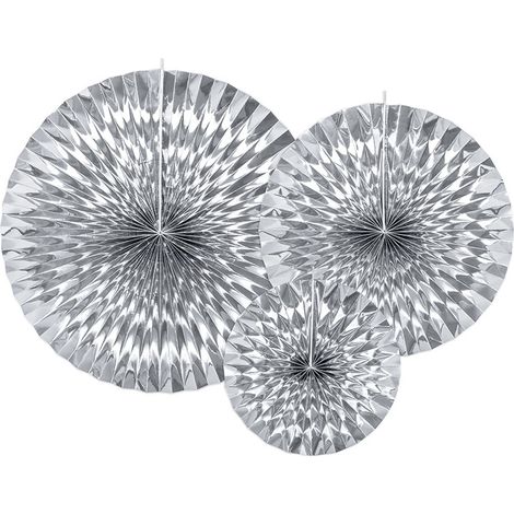 Rosetones decorativos, plateados (1 paquete / 3 unidades). (1/5)