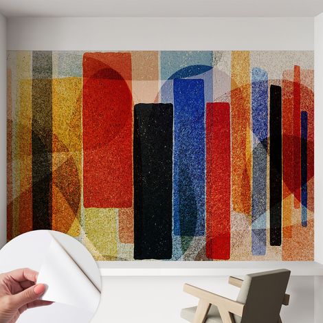 Papier peint autocollant adhésif avec motifs pour salon et chambre accessoire stylé pour votre intérieur Formes géométriques 152x104 cm (1/5)