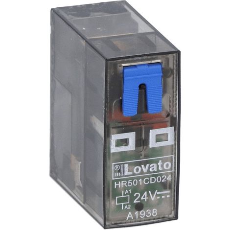 Rele' Miniaturizzato 1 Scambi 16A 24Vdc + Led (Lovato Cod. Hr501Cd024) (1/5)