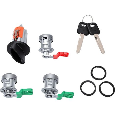 Door Lock Kit, Door Lock Cylinder, Ignition Switch, with 2 Replacement Keys, for 1998 – 2007 707624 (1/5)