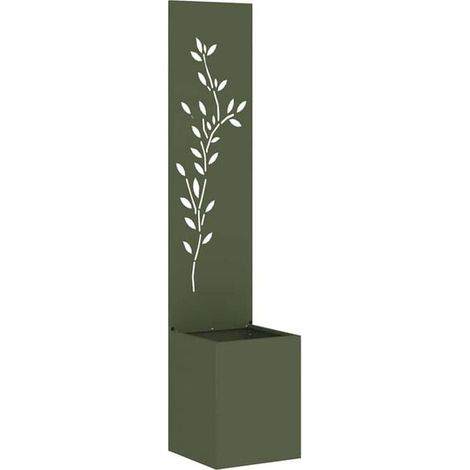 Paravent de jardin vert olive, 32 x 32 x 150 cm (1/5)