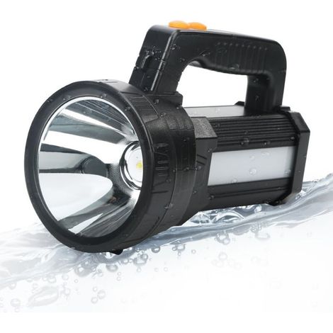 Projecteur LED rechargeable, batterie au lithium, lampe de poche portable, puissant, éclairage de recherche pour la maison et le camping en plein air (1/5)