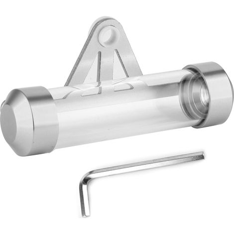 Support de plaque d'immatriculation moto - Cylindre de rangement argenté (1/5)