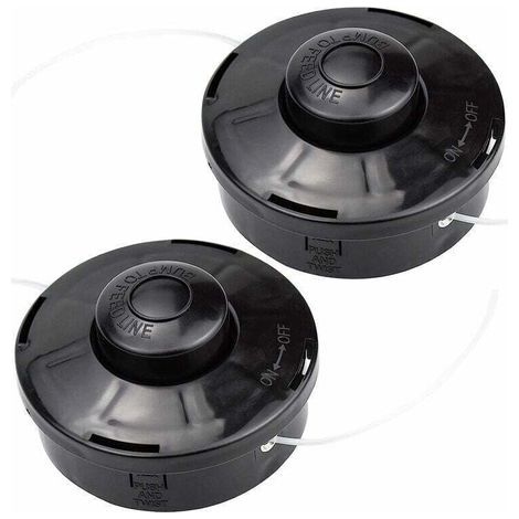 2er-Pack Universal-Nylon-Freischneiderkopf, Ersatzspule, Trimmerkopf M10 x 1,25 für Benzin-Freischneider