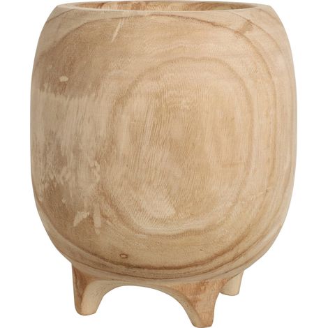 Blumentopf auf Beinen, Paulownia-Holz, 27 cm
