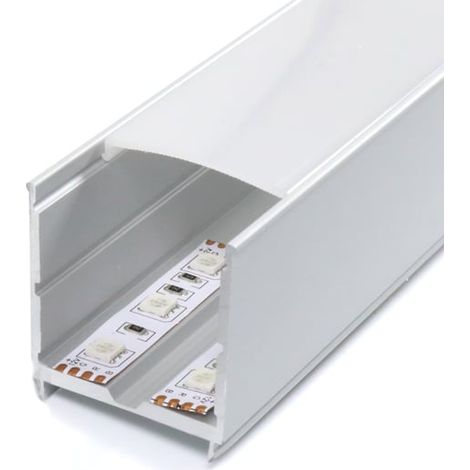 IluminaShop - Perfil de Aluminio MinLed II 12V/24V/220V 2 Metros – Opcional colgante (1/4)