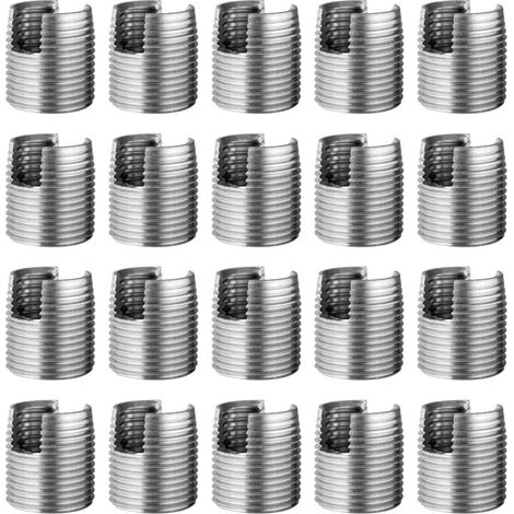 Lot de 20 inserts filetés, vis à fente, écrous autotaraudeurs, réducteurs de filetage, kit de réparation hélicoïdal M101.5-M141.5-18L-DOU (1/4)
