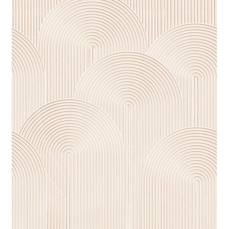 papier peint panoramique graphique 3D beige crème clair  - Origin Wallcoverings (1/4)