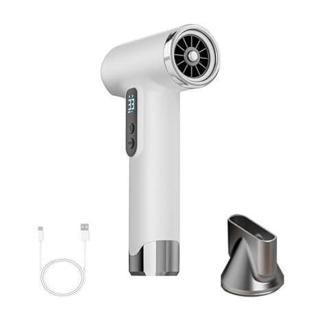 Sèche-cheveux sans fil, batterie 15 000 mAh, rechargeable, 3 réglages de température (chaud/froid), idéal pour les voyages, le camping et les camping-cars.