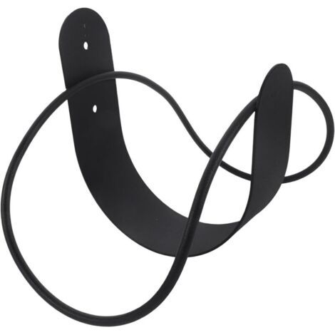 Support de Tuyau d'arrosage en Acier Inoxydable, Support Rangement Mural pour Tuyau d'arrosage, Peut Contenir Tuyau 30 M 5 kg, Noir (1/5)
