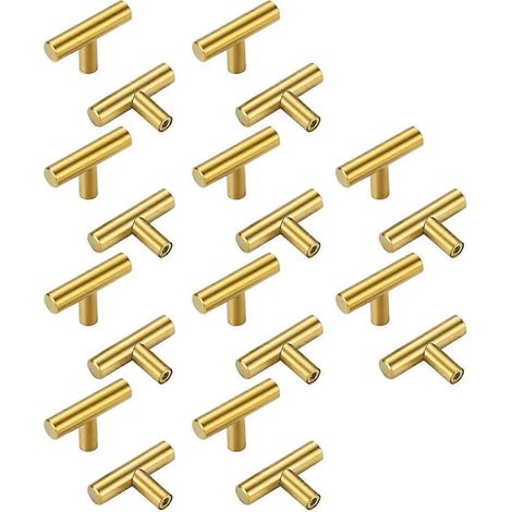 Lot de 20 boutons de porte dorés de 5 cm (2 pouces), pour portes de placards. (1/5)