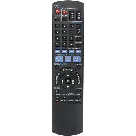 Ersatzfernbedienung N2QAYB000197 für Panasonic DVD-Recorder DMR-EZ48V, DMR-EZ485V, DMR-EZ48, DMR-EZ485, DMR-EZ48VK und DMR-EZ485VK (1/5)