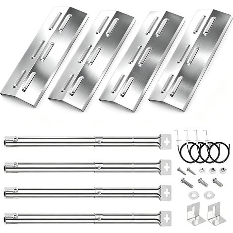 Universelle Edelstahl-Brennerabdeckung (36,5 x 12 cm) – Ersatzteile für Kochplattenbrenner, passend für Enders Chicago 3, Enders Boston Pro 3K, 6 Kr Turbo, Tepro 3561 und Barbecook Brahma. (1/5)