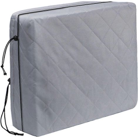 Housse de protection contre la poussière pour climatiseur, fixation par double sangle, installation simple, étanche, pour unité de fenêtre. Protection pour climatiseur. (1/5)