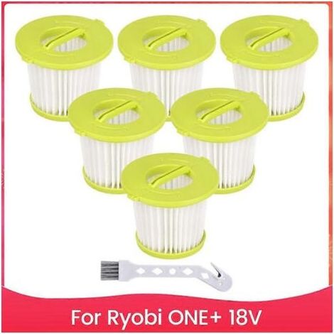 Lot de 6 filtres de rechange PCL700 pour aspirateurs portables Ryobi ONE+ 18V, modèles PCL704, PCL705, référence A32F05N A32HF00 (1/5)