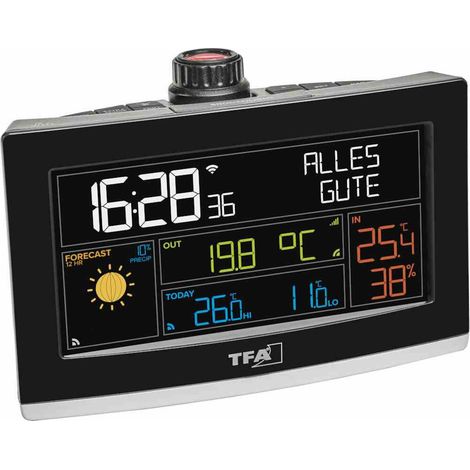 TFA Dostmann VIEW SHOW 35.8002.01 Digitaler Wecker schwarz WiFi (1/3)