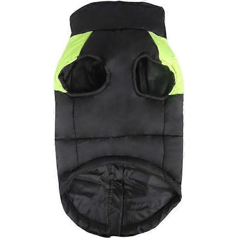 Winterhundemantel, farblich abgesetzte Jacke, winddichter Overall, Größe 3XL, fluoreszierendes Grün, wasserdicht und warm.