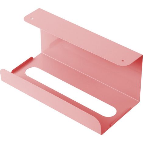 Porte-essuie-tout mural en – Support de rangement sans perçage pour cuisines et salons suspendu fer rose (1/4)