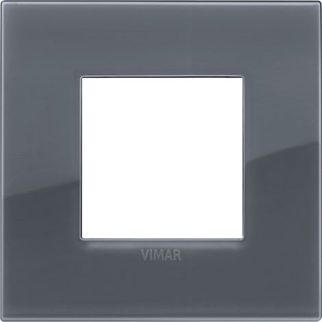 Placca Classic 2M Reflex grigio fumè scatola rotonda Vimar Arkè 19642.61