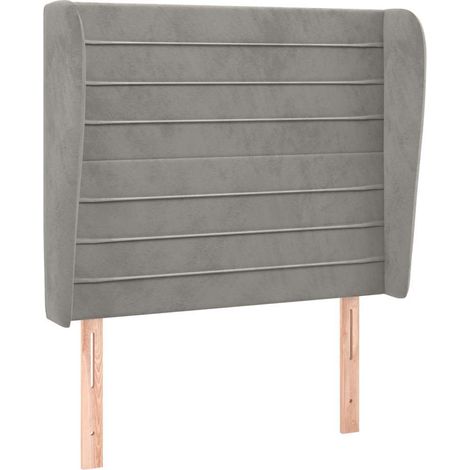Maison Exclusive - Kopfteil mit Ohren Hellgrau 83x23x118/128 cm S (1/5)