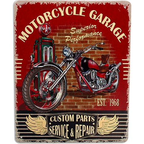 Décoration murale métallique MOTORCYCLE