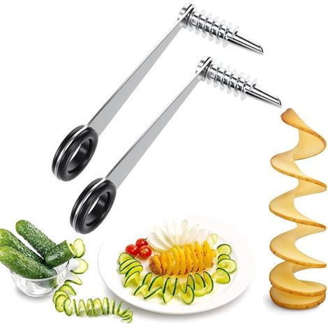 Gemüsespiralschneider aus Edelstahl Manueller Spiralschneider für Kartoffeln, Karotten und Gurken (1/5)