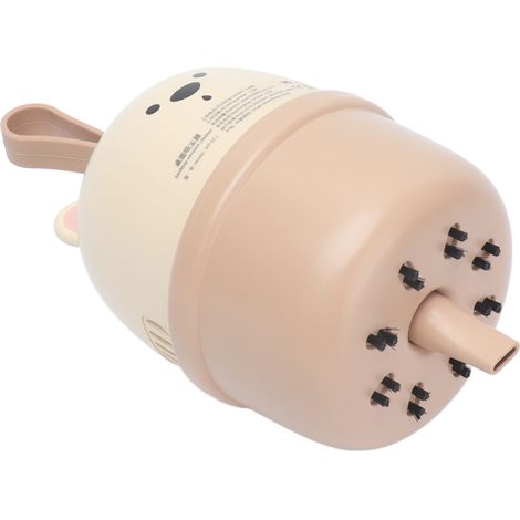 Aspirateur de Bureau Mini Portable USB pour Enfants, Aspirateur à Poussière en Forme d'Ours pour Clavier - Beige (1/5)