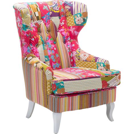 Ohrensessel MOLDE Stoff Fuchsia