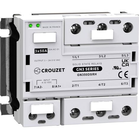 Crouzet Relais à semi-conducteurs GN350DSRH 50 A Tension de contact (max.): 510 V/AC à commutation aléatoire 1 pc(s) W410762 (1/3)