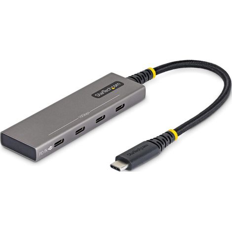 StarTech.com Hub USB-C de 4 Puertos - Ladrón Tipo C de 4 Puertos - PD de Carga de 100W - 10Gbps - 4x Puertos Tipo C - Aluminio R (1/3)