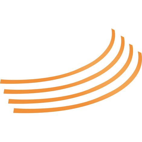 Rim-Stickers, profili adesivi ruota - Taglia 2 - Arancio (1/5)
