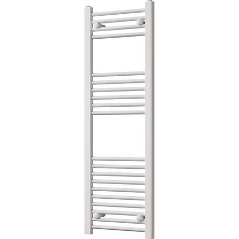 Zennor - White Heated Towel Rail - H1200mm x W400mm - Straight (1/3)