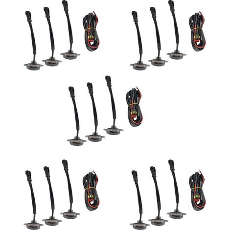15 luci da corsa a LED fumé ambra per griglia anteriore per Ford F-150 Raptor