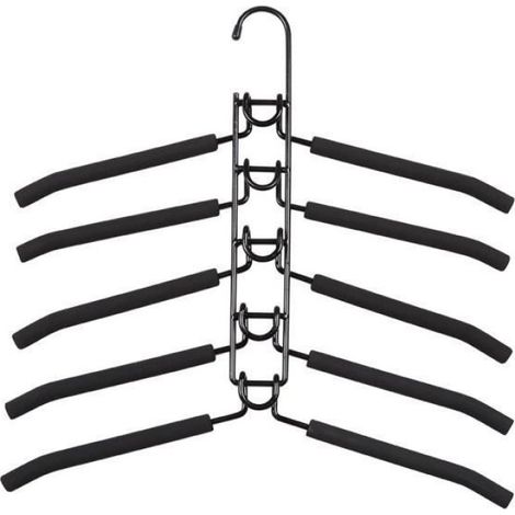 Cintre Multi-Niveau - Porte-Vêtements 5 Niveaux en Acier Inoxydable et EVA - Pour Vestes Manteaux Pulls Chemises - 1 Pièce (1/4)
