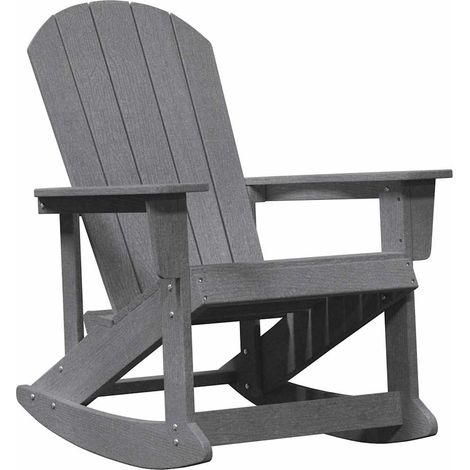 Maison Exclusive - Chaise Adirondack à bascule Gris clair HDPE (1/5)