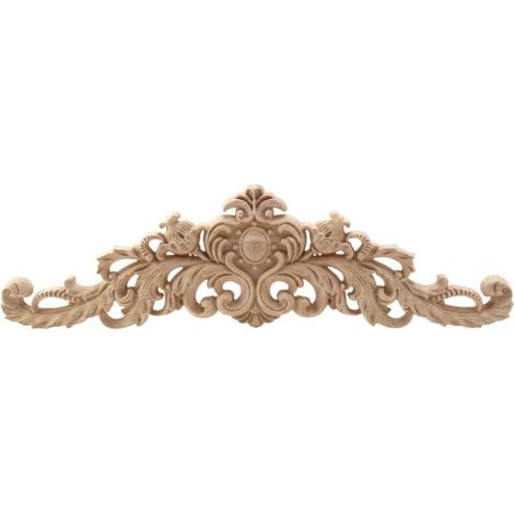Appliques Sculptées En Bois Naturel Pour Décorations De Meubles Élégants (1/4)
