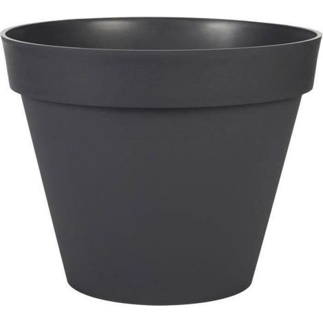 Pot De Fleurs - Rond Ø 40 cm - 23 L - Intérieur Extérieur - Gris Anthracite (1/5)