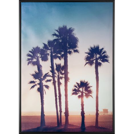 Toile imprimée encadrée voyage et évasion 50 x 70 cm atmosphera - palmier